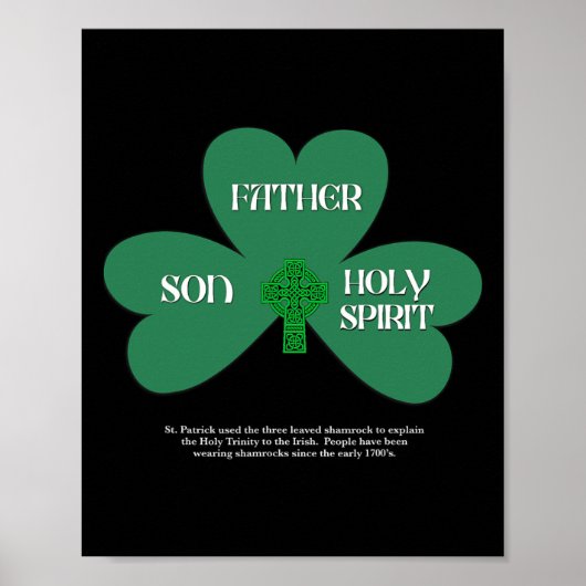 Christelijke St. Patrick's Day Religieuze Drie-een Poster (Voorkant)