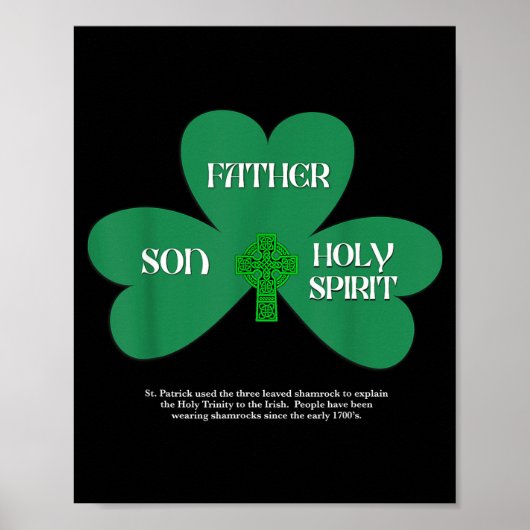 Christelijke St. Patrick's Day Religieuze Drie-een Poster (Voorkant)