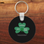 Christelijke St. Patrick's Day Religieuze Drie-een Sleutelhanger (Voorkant)