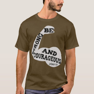 Christelijke sterk moedige Joshua-bijbel T-shirt