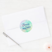 Christelijke STERKE EN STERKE VROUW AQUA Ronde Sticker (Envelop)