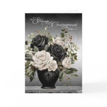 Christelijke Steun Zwart en Witte Rozen Schrift