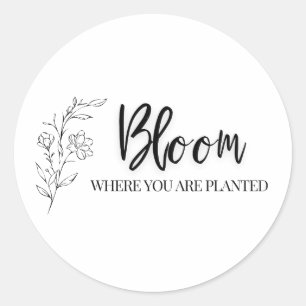 Christelijke sticker Bloom Faith Inspirerend