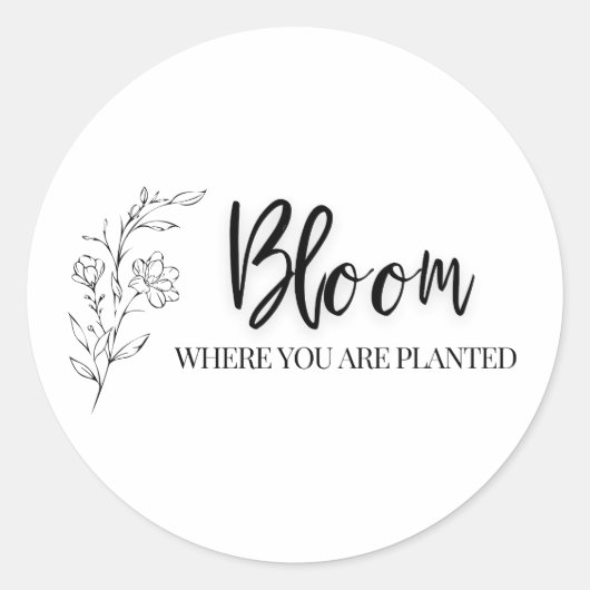 Christelijke sticker | Bloom Faith Inspirerend (Voorkant)