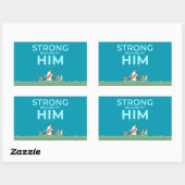 Christelijke sticker Psalm 28:7 Sterk in Hem (Vel)