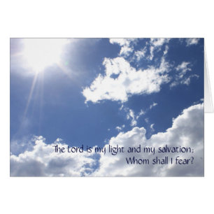 Christelijke Sunny Sky Psalms 27 All Occasion Card