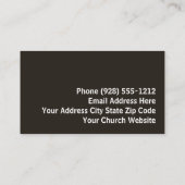 Christelijke Sunrise Pasture Cross Church Pastor Visitekaartje (Achterkant)