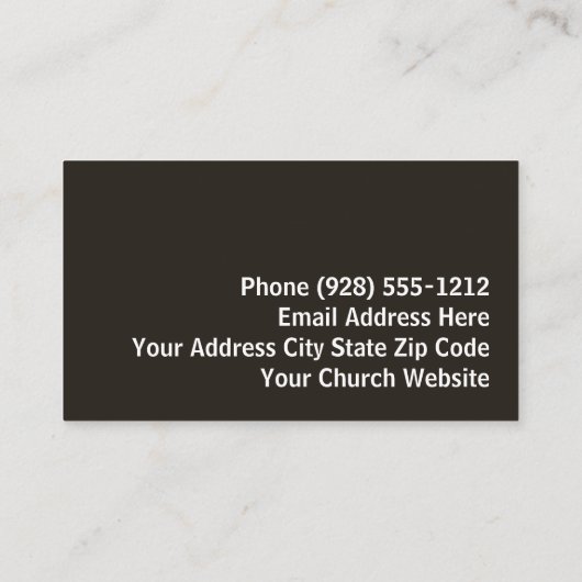 Christelijke Sunrise Pasture Cross Church Pastor Visitekaartje (Achterkant)