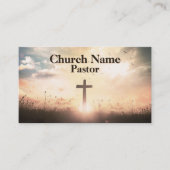 Christelijke Sunrise Pasture Cross Church Pastor Visitekaartje (Voorkant)