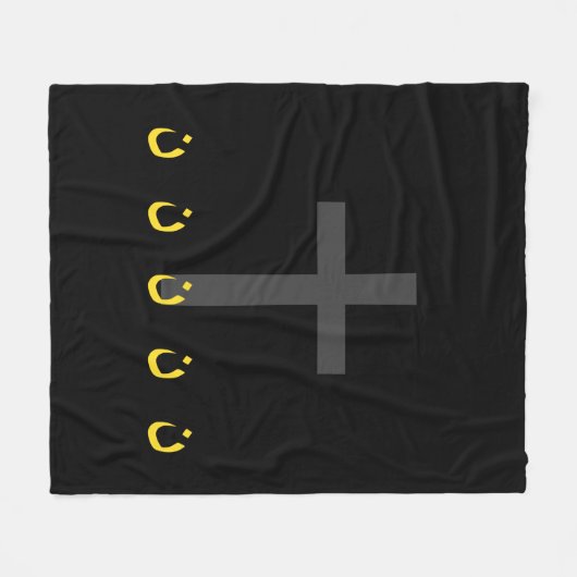 Christelijke Symbool Solidariteit en kruis Fleece Deken (Voorkant (Horizontaal))