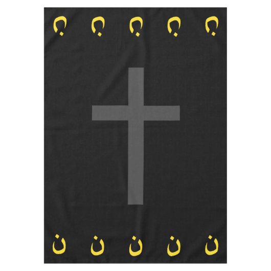 Christelijke Symbool Solidariteit en kruis Tafelkleed (Voorkant)