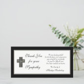 Christelijke sympathie dank u fotokaart bedankkaart (Staand voorkant)
