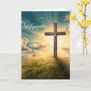 Christelijke sympathie religieus kruis op een heuv kaart