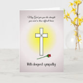 Christelijke sympathie voor rosebud kaart (Gele Bloem)