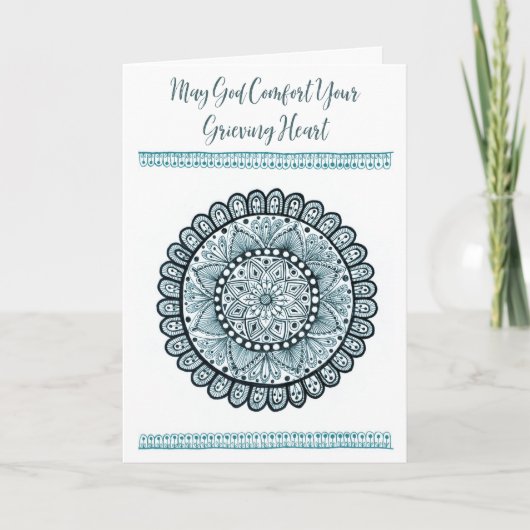 Christelijke sympathiekaart met groene medaille kaart (Voorkant)