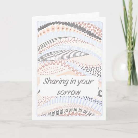 Christelijke Sympathy Card Bruine Striations Ontwe Bedankkaart (Voorkant)
