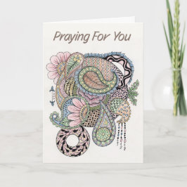 Christelijke Sympathy Card Multi Coloured Doodle A Bedankkaart