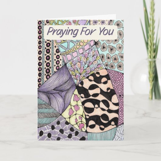 Christelijke Sympathy Card Random Doodle Bedankkaart (Voorkant)