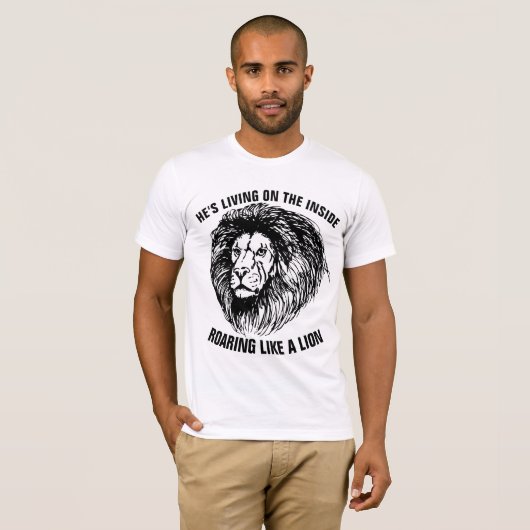 Christelijke T-Hemden, DIE ALS EEN LION T-Shirt KR (Voorkant volledig)