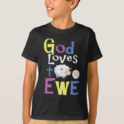 Christelijke T-Shirt-Design voor kinderen - God ho T-shirt (Voorkant)