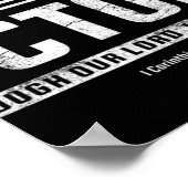 CHRISTELIJKE T SHIRT MANNEN | Overwinning Jezus Bi Poster (Hoek)