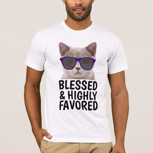 Christelijke T-Shirts, BLESSED EN HOOG GEMOEDIGD T-shirt (Voorkant)