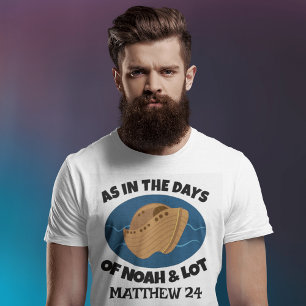 CHRISTELIJKE T - SHIRTS DE DAGEN VAN NOAH EN LOT,