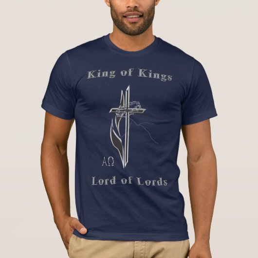 Christelijke T-shirts koning der koningen (Voorkant)