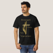 Christelijke T-shirts kruis (Voorkant volledig)