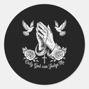 Christelijke Tatoeages Alleen God Kan Mij Oordelen Ronde Sticker