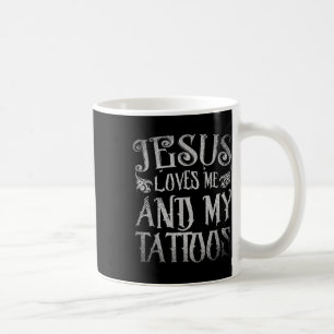 Christelijke Tattoo artiest Jezus houdt van mij en Koffiemok