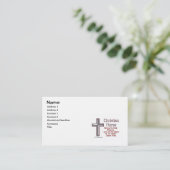 Christelijke template voor Verpleegkundige kruis 2 Visitekaartje (Staand voorkant)