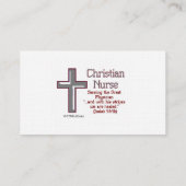 Christelijke template voor Verpleegkundige kruis 2 Visitekaartje (Achterkant)