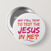 Christelijke test Jezus in mijn Button (Voorkant /achterkant)