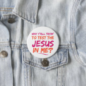 Christelijke test Jezus in mijn Button (In situ)