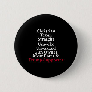 Christelijke Texaanse rechtlijnige niet-woke wapen Ronde Button 5,7 Cm