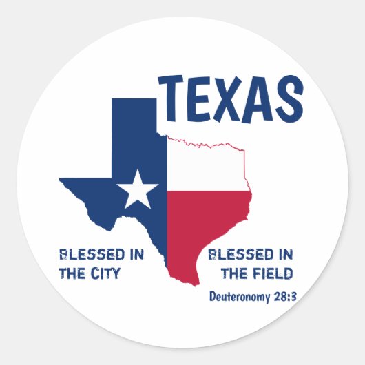 CHRISTELIJKE TEXAS-scripts zonder toevoeging Ronde Sticker (Voorkant)