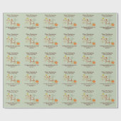 Christelijke Thanksgiving | Aangepaste naam & Bijb Cadeaupapier (Vlak)