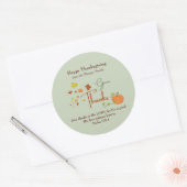 Christelijke Thanksgiving | Aangepaste naam Cadeau Ronde Sticker (Envelop)