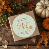 Christelijke Thanksgiving | Aangepaste naam Cadeau Ronde Sticker