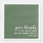 Christelijke Thanksgiving Bijbelvers Stijlvol Servet (Voorkant)
