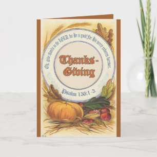 Christelijke Thanksgiving Bounful Harvest Cards Feestdagen Kaart