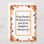 Christelijke Thanksgiving Feestdagenkaart (Voorkant / Achterkant)