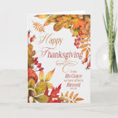 Christelijke Thanksgiving herfst Blessings Scripti Feestdagen Kaart (Voorkant)