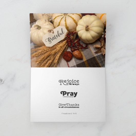 Christelijke Thanksgiving kaart (Binnen)