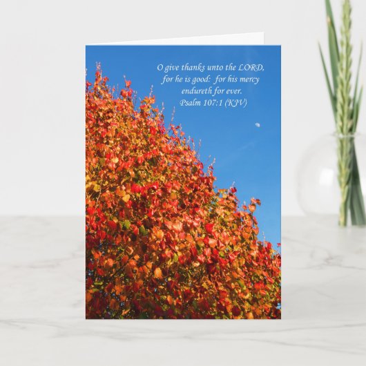 Christelijke Thanksgiving Kaart — Herfst (Voorkant)