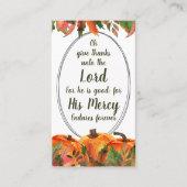 Christelijke Thanksgiving Prayer Oh geef Bedankt Plaatskaartje (Voorkant)