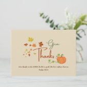 Christelijke Thanksgiving Psalm 107:1 | Aangepaste Feestdagenkaart (Staand voorkant)