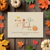 Christelijke Thanksgiving Psalm 107:1 | Aangepaste Feestdagenkaart