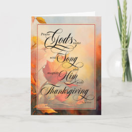 Christelijke Thanksgiving Psalm Schrift Herfst Feestdagen Kaart